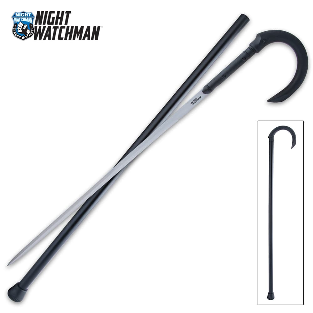 You can always count on the Night Watchman Hook Sword Cane, whether it’s to assist you in walking or as a measure of self-defense image number 0
