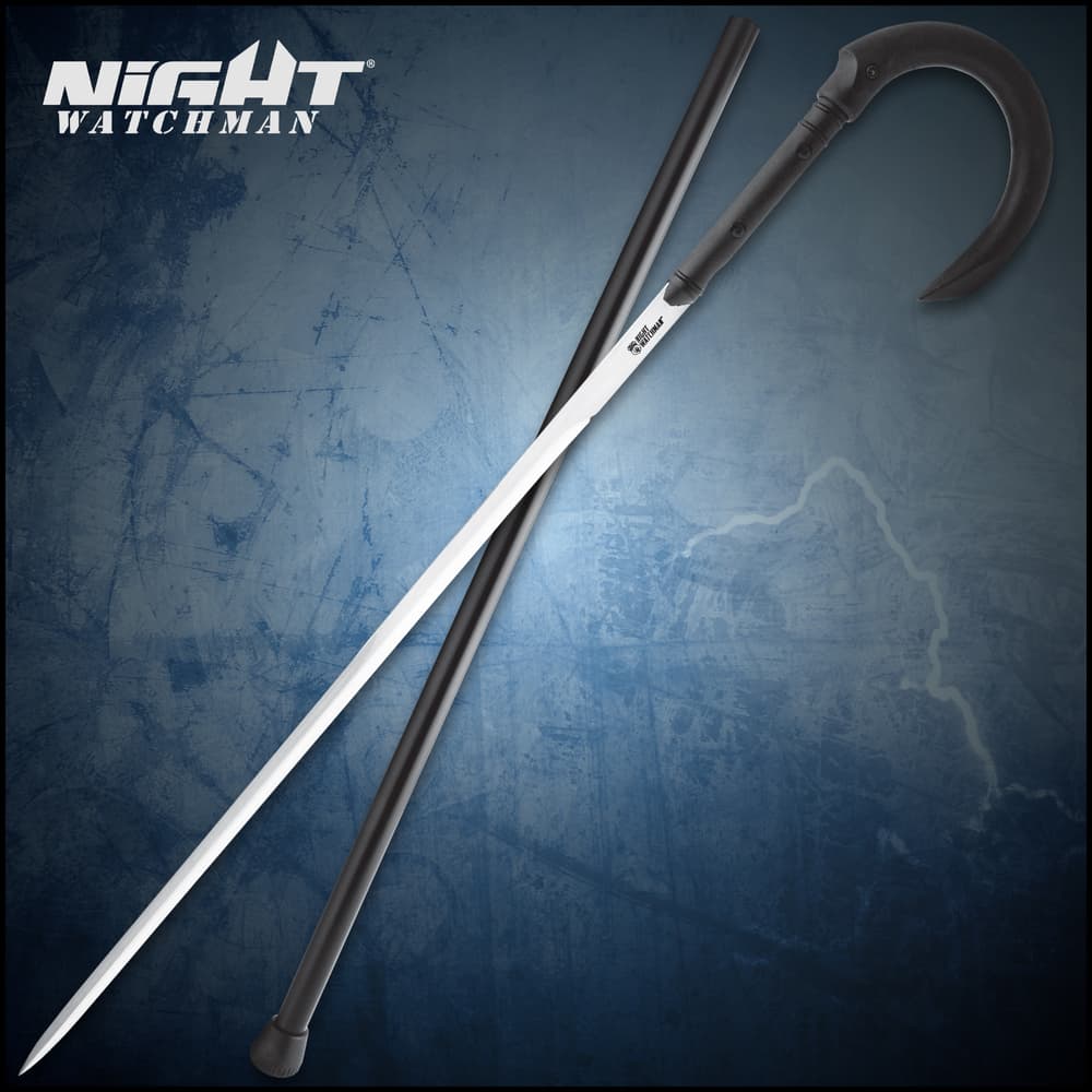 You can always count on the Night Watchman Hook Sword Cane, whether it’s to assist you in walking or as a measure of self-defense image number 0