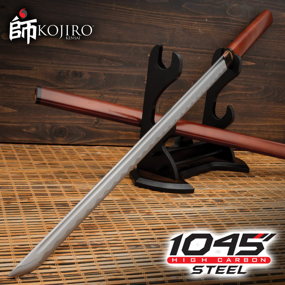 showing sword on display stand image number 0