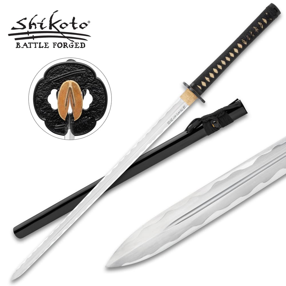 Different views of the Shikoto Longquan Master Double-Edged Sword image number 0