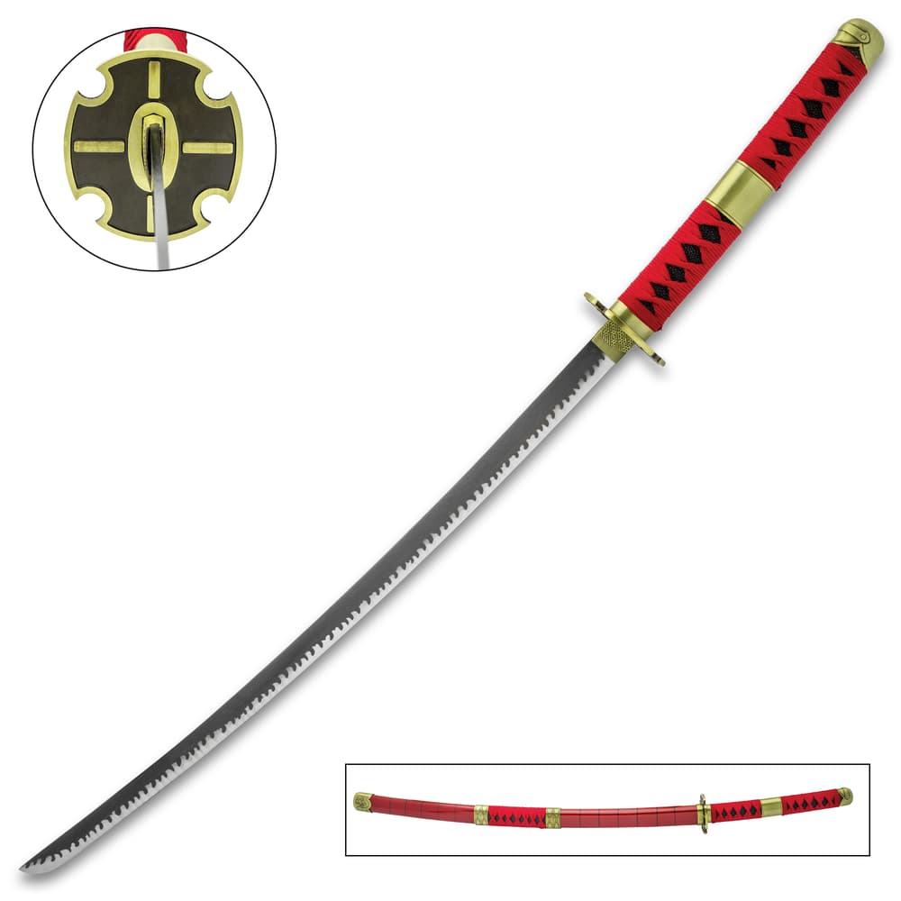 Roronoa Zoro's Sandai Kitetsu Katana and in its scabbard. image number 0