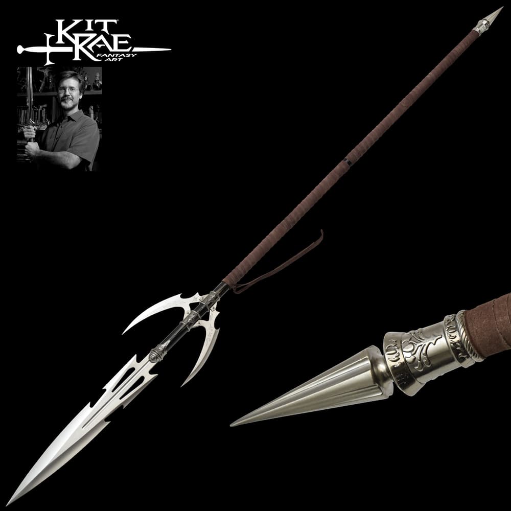 Crafted by master fantasy weapon designer, Kit Rae, the Allaxdrow is the mate of the Ellexdrow spear image number 0