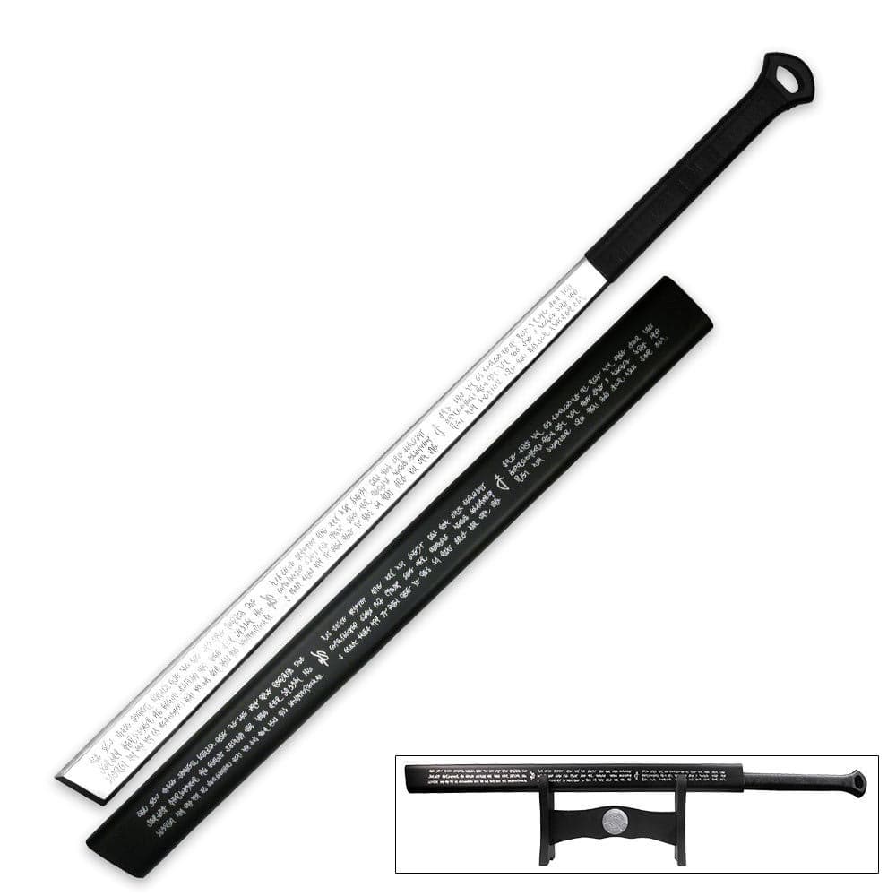 Full Tang Triple Edged Sword With Display Stand image number 0