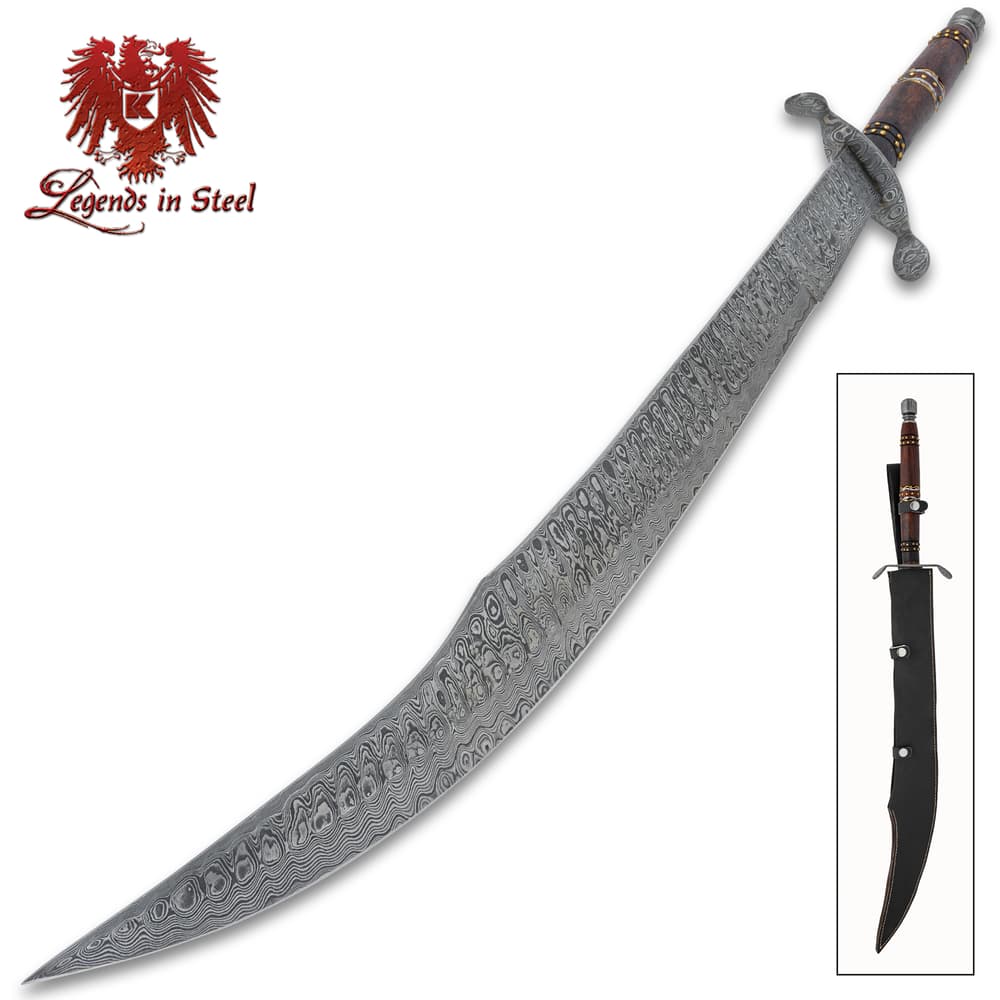 The Legends In Steel Holy Land Sword has a Damascus steel blade image number 0