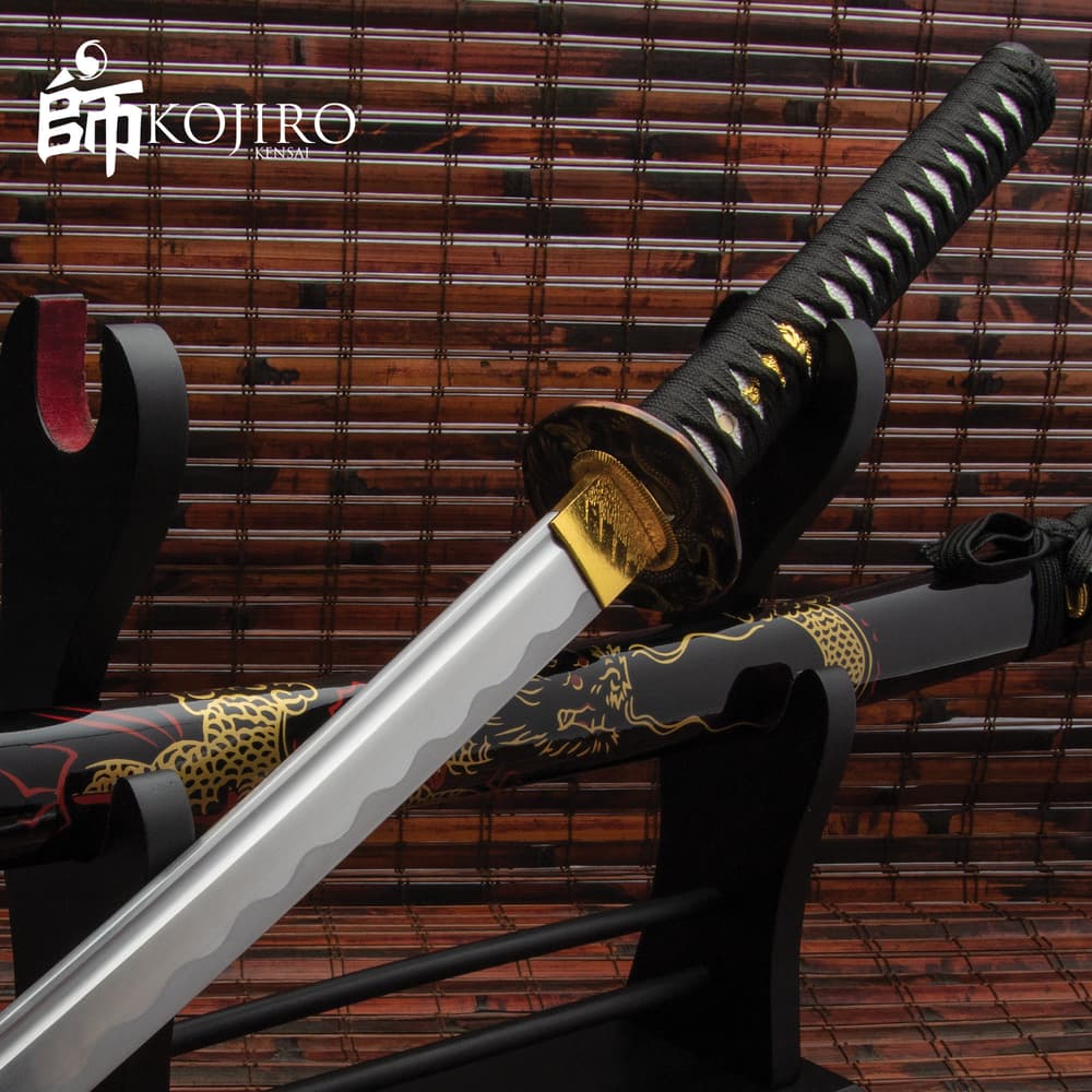 41" RYUJIN Handmade 1045 Carbon Steel Samurai Sword with Dragon Scabbard 