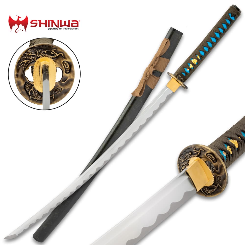 The Shinwa Celestial Guardians Katana and its scabbard. image number 0