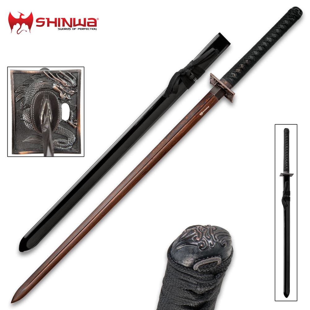 Handmade Japanese Samurai Katana ready for battle Sword Sharp Edge Black Blade 