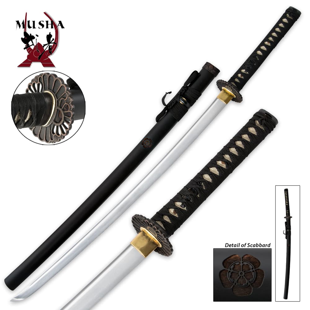 Musha Bushido Genko Samurai Katana Sword 1045 Carbon Steel image number 0
