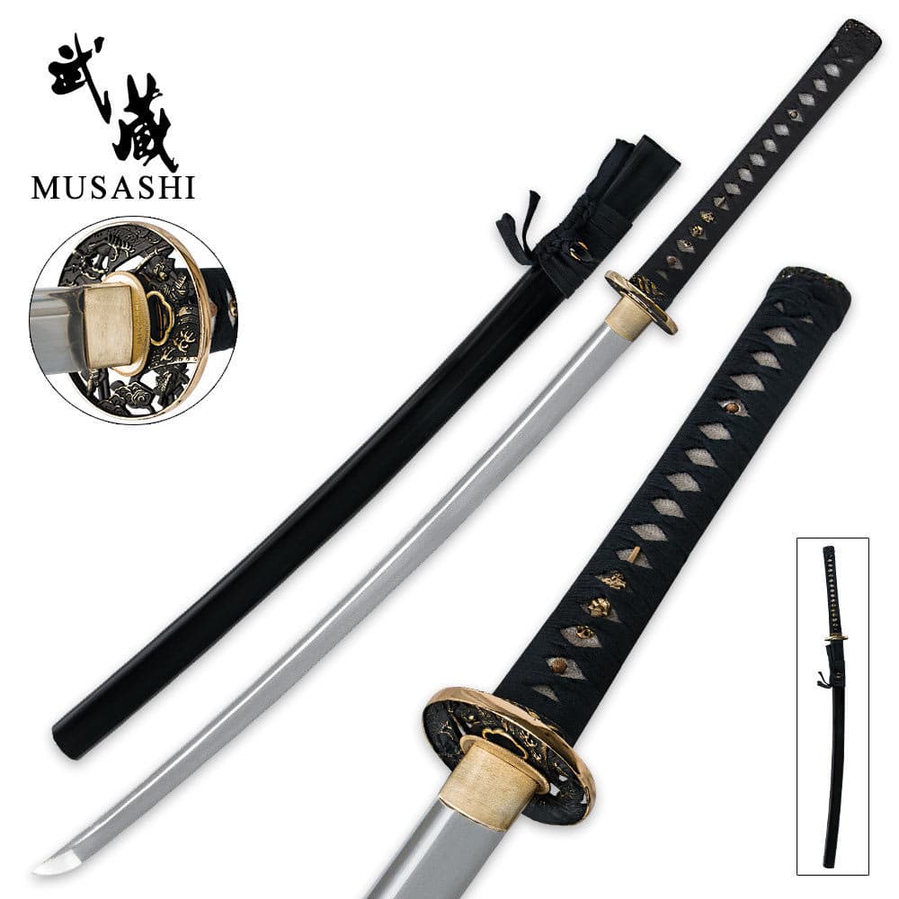 Samurai Musashi Clay Tempered Katana Sword image number 0