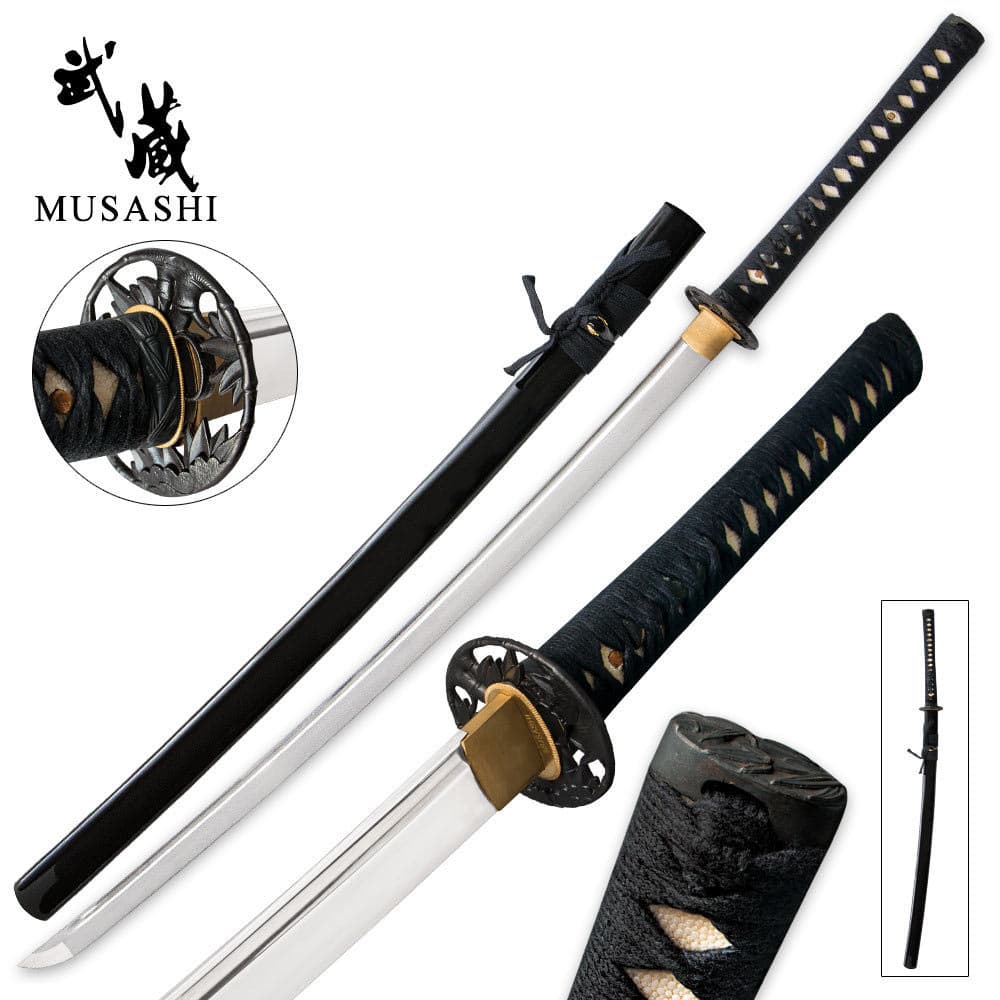Bamboo Warrior Musashi Carbon Steel Katana Sword image number 0