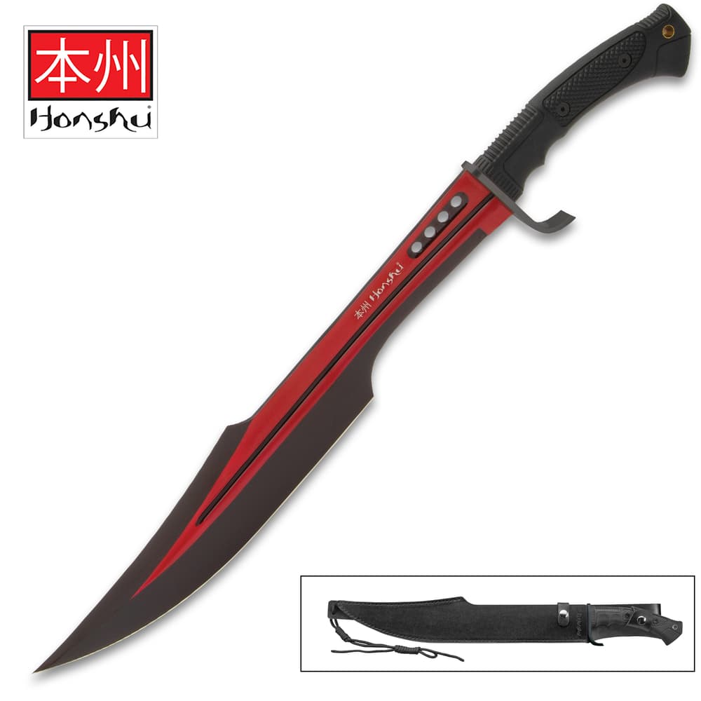 The Honshu Red Spartan Sword is 23" in overall length image number 0