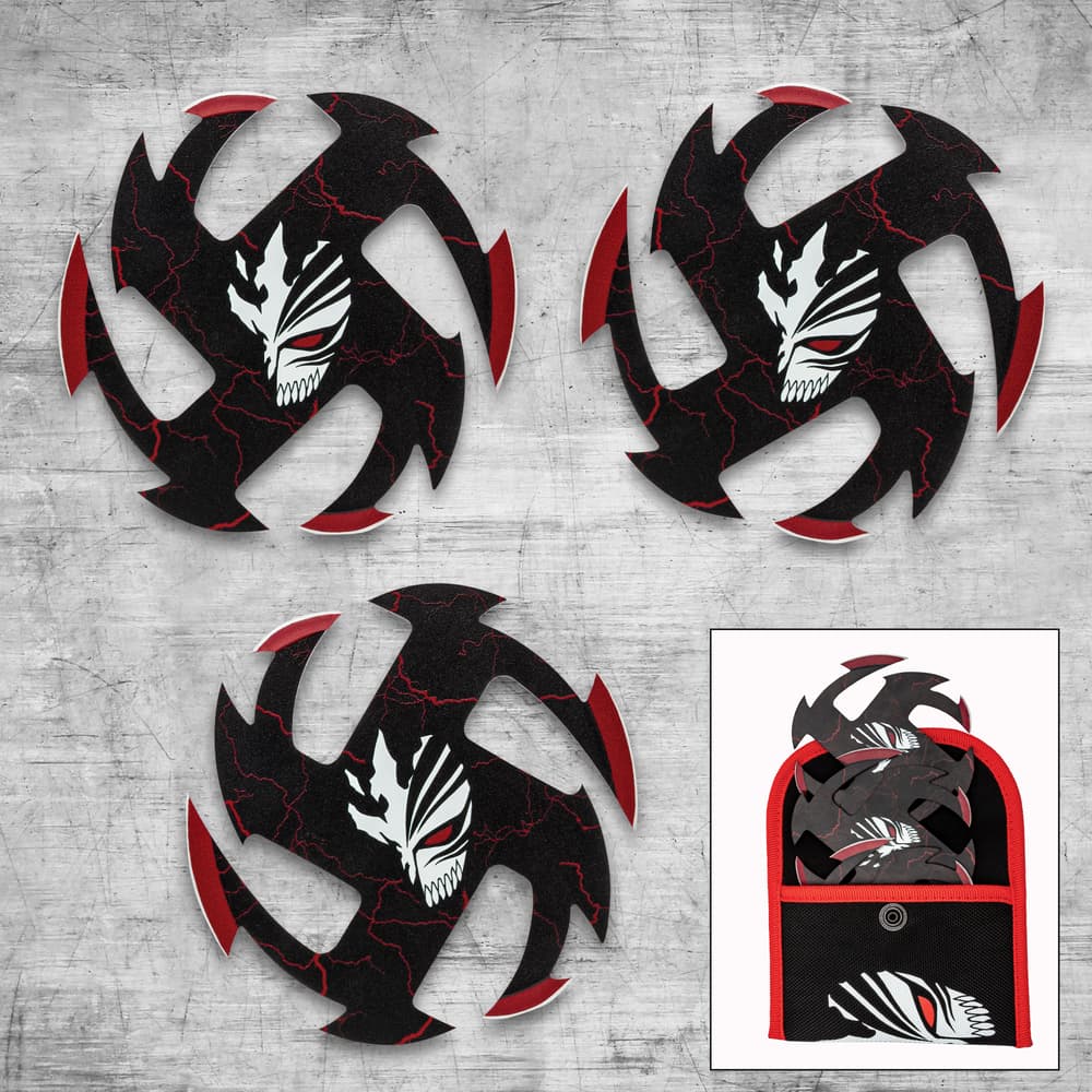 Full image of the Ichigo 3Pc Throwing Star Set. image number 0