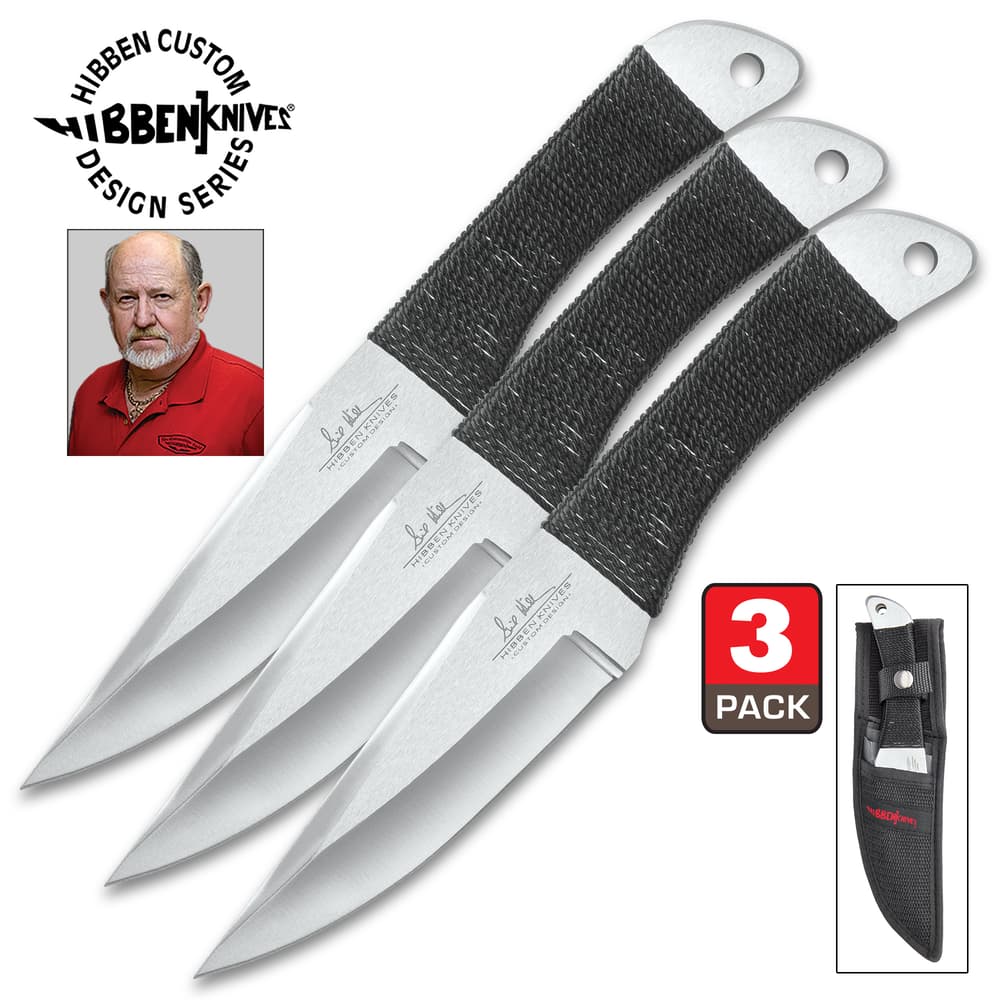 Gil Hibben Large Throwing Knife Triple Set image number 0