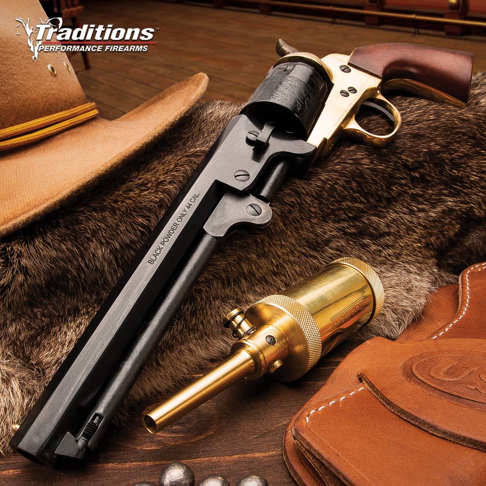 Traditions Firearms 1851 Colt Navy Black Powder .44 Revolver with Walnut Grip Redi-Pak image number 0
