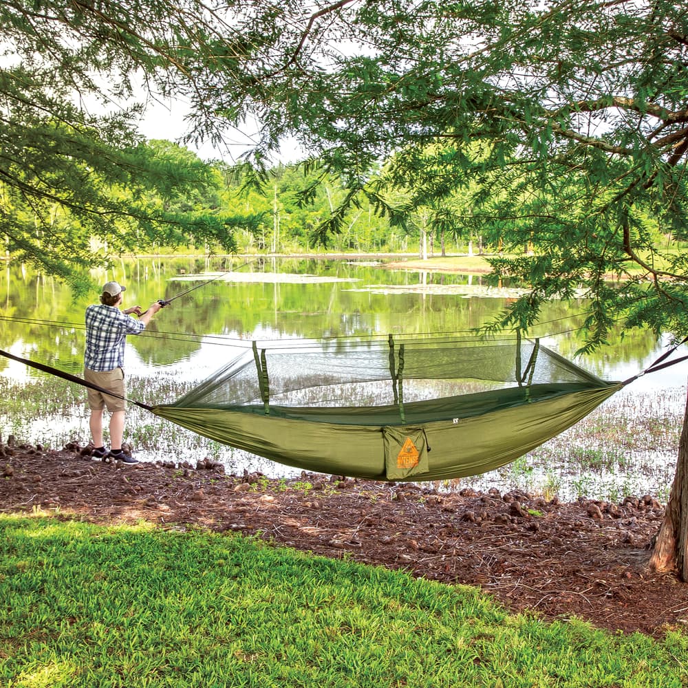 The Intense Hammock Travel Bed is perfect for the solo camper. image number 1