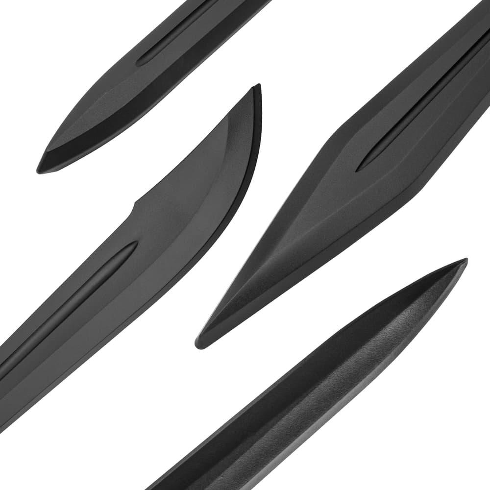 Close up image of the blades on the 3PCS Sword and Dagger Training Set included in the Master At Arms Bundle. image number 1