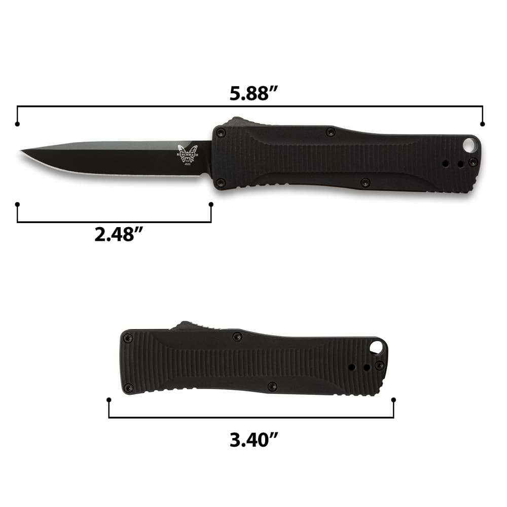 The automatic knife's overall length open and closed image number 1