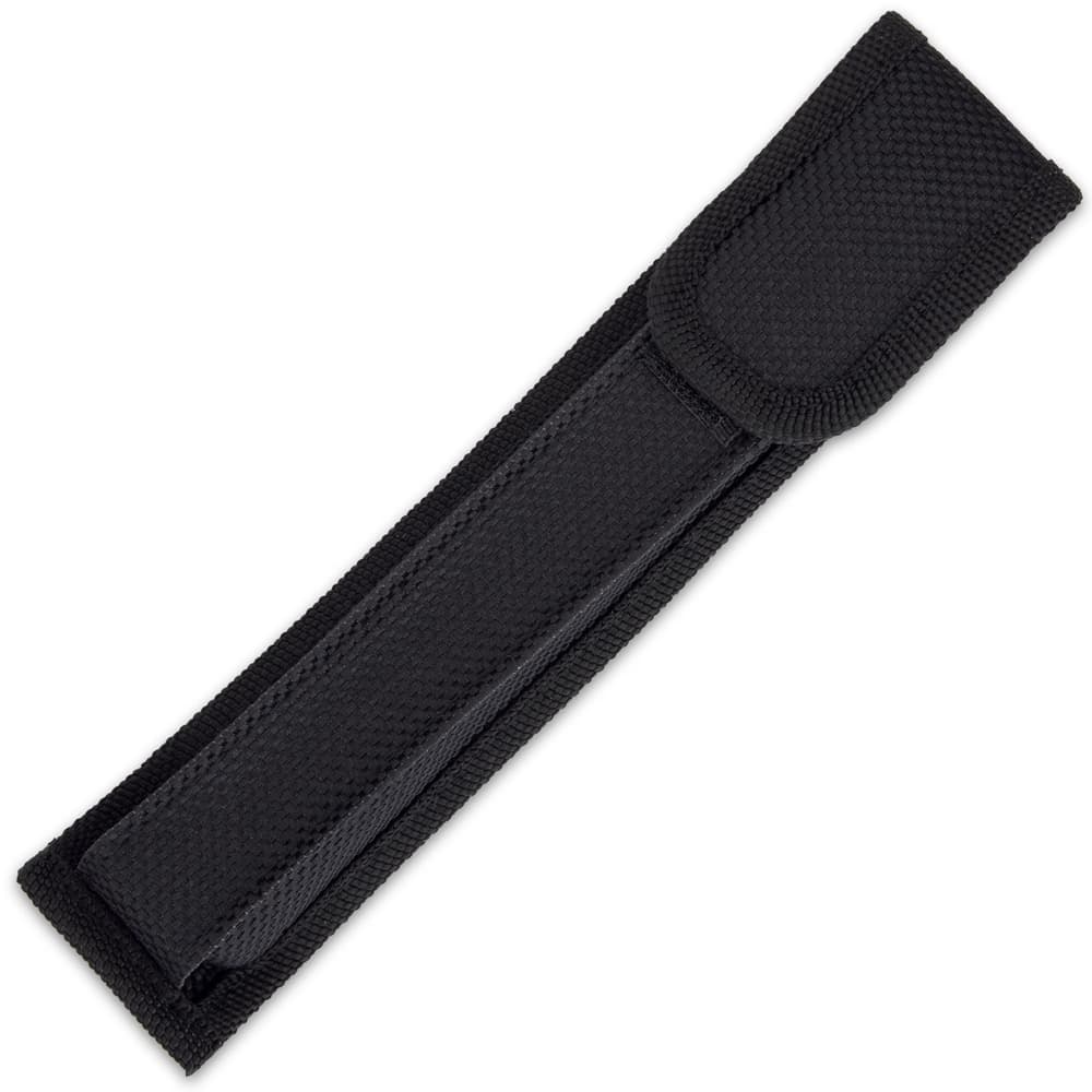 Black nylon belt sheath with velcro closure. image number 1