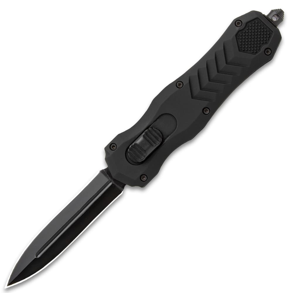 The OTF knife with its blade deployed image number 1