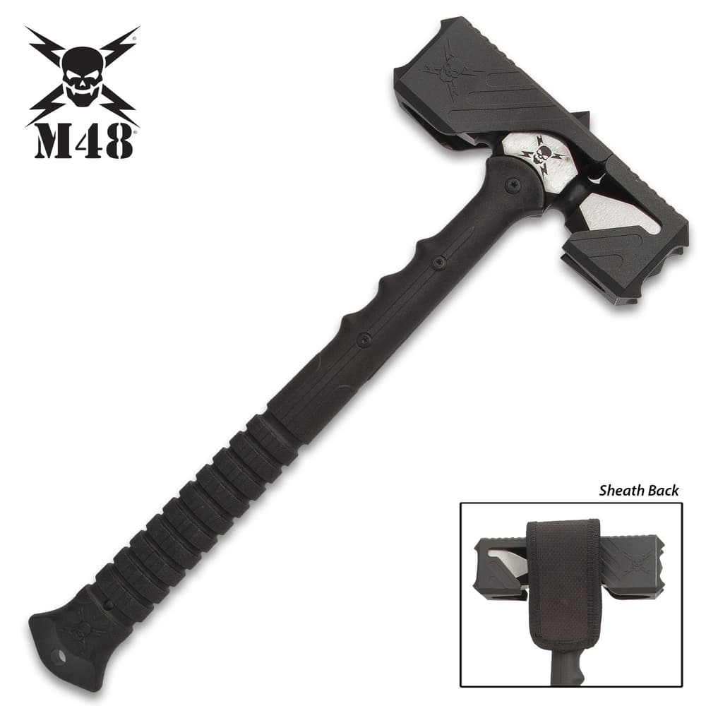 The 17” overall, double-headed war hammer has a tough TPR cover to protect the head and removable nylon belt loop image number 1