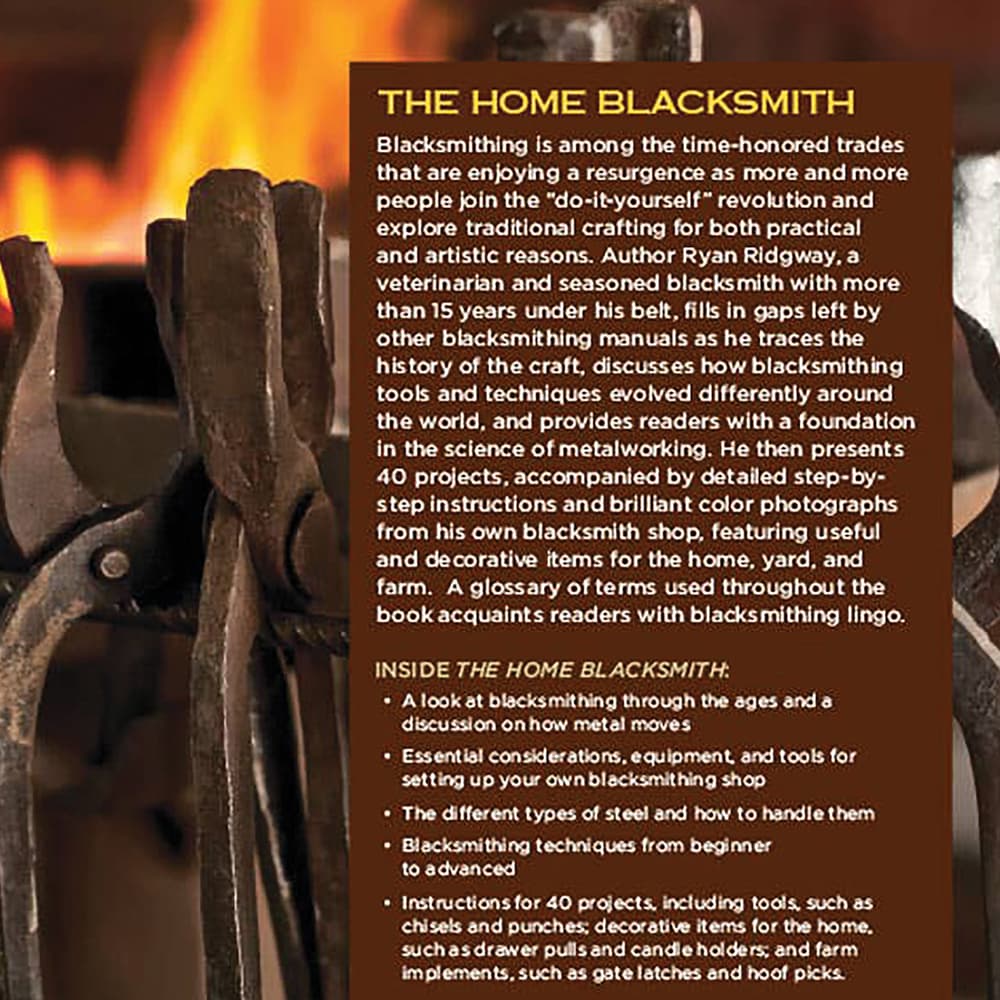 The book gives a look at blacksmithing through the ages and a discussion on how metal moves and the types of steel image number 1