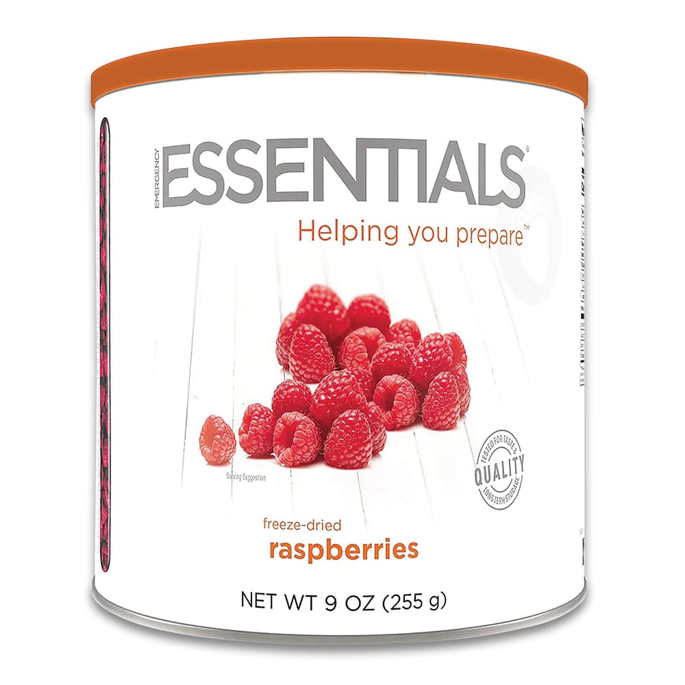 The raspberries come in a steel can image number 1