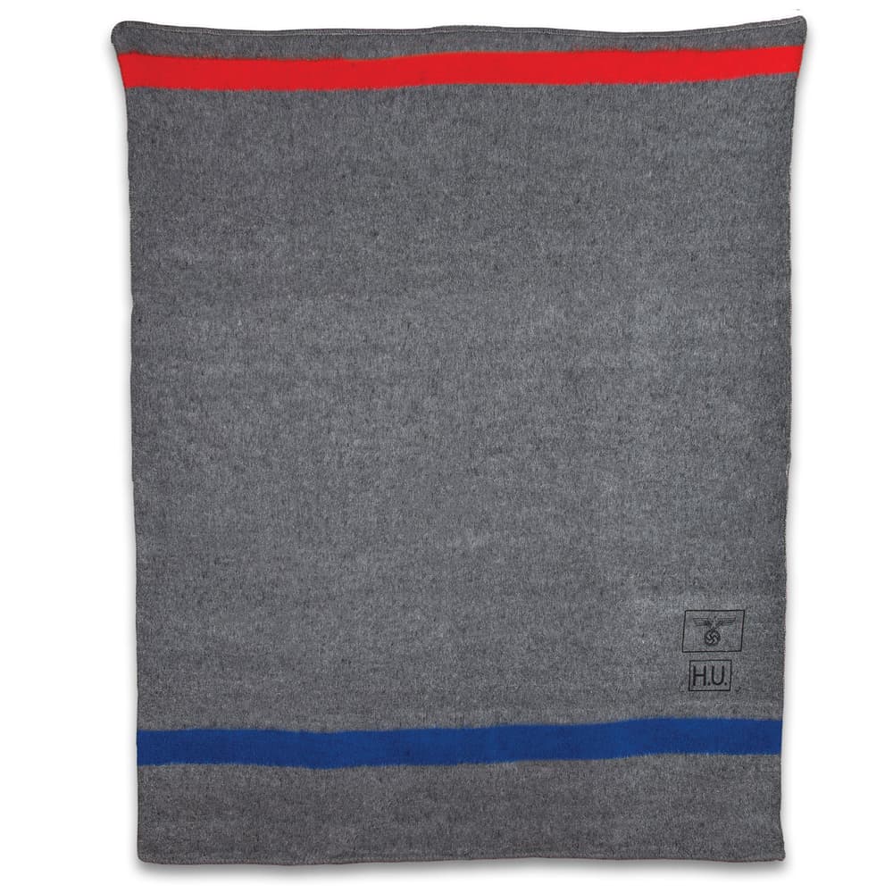 The 70 percent wool blanket measures 64” x 84” overall and weighs 4 lbs, adding insulation, especially, when you’re camping image number 1