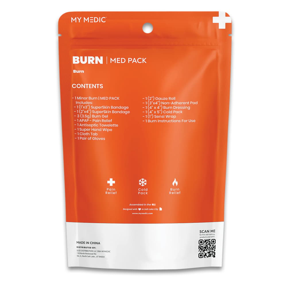 A list of the supplies in the Burn Med Pack image number 1