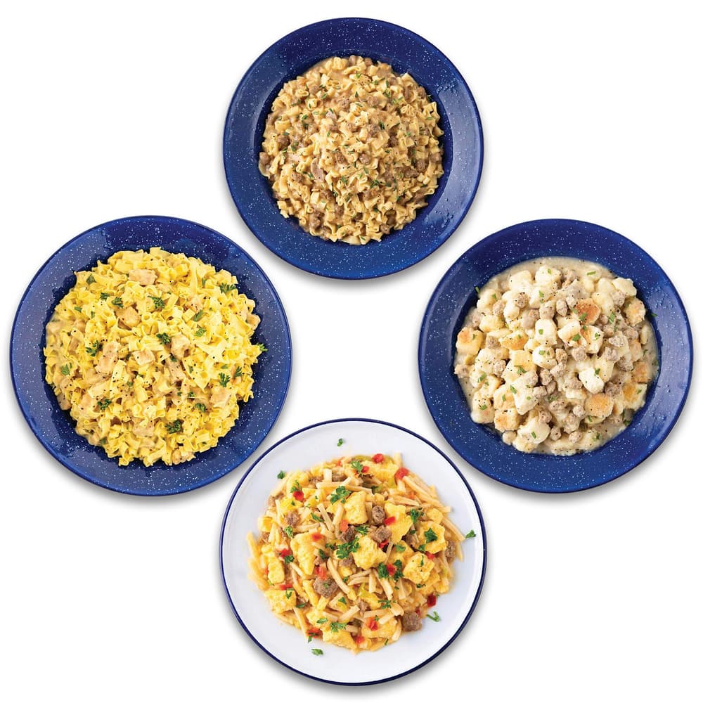 These are examples of the ready-to-eat meals in the kit image number 1