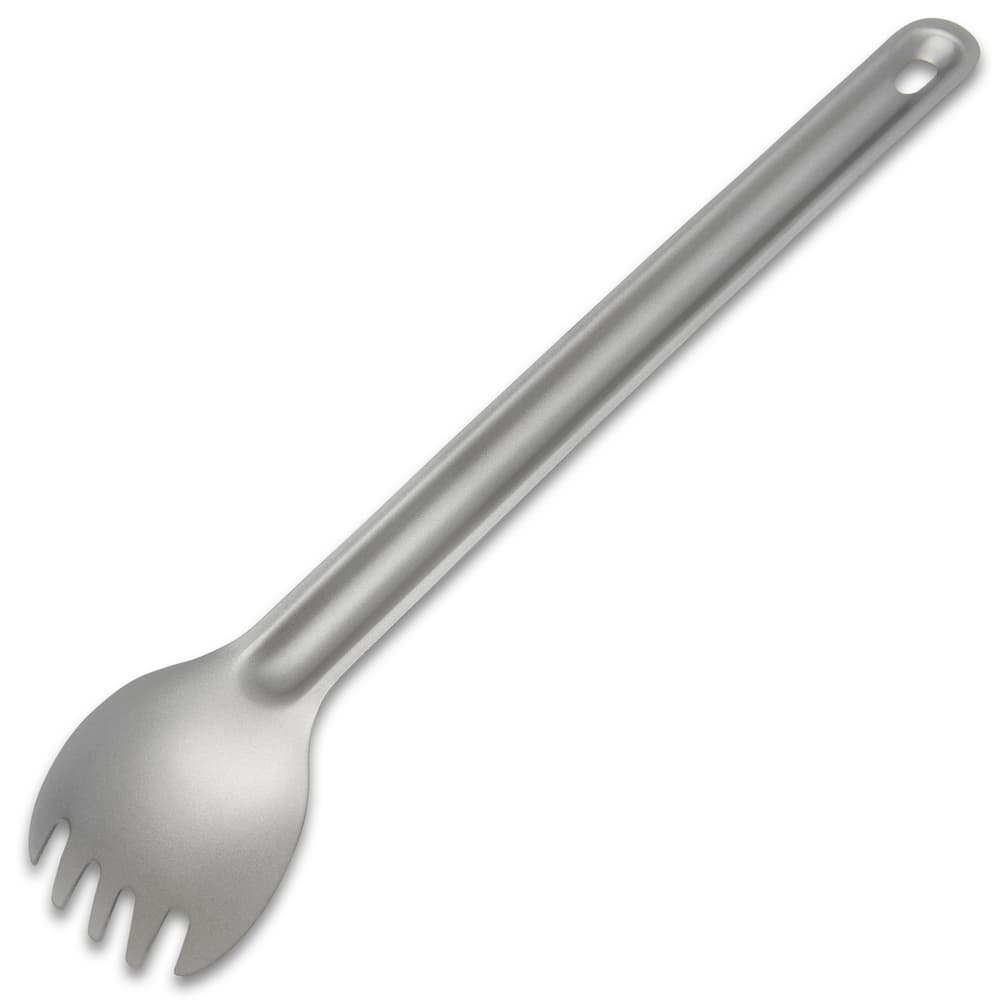 The full length of the spork shown image number 1