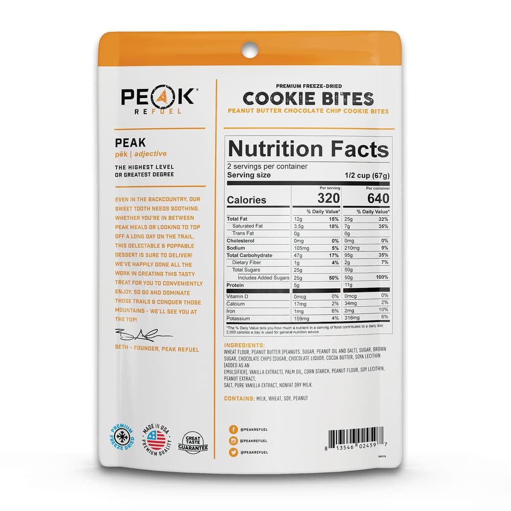 The nutritional information on the back of the packaging image number 1