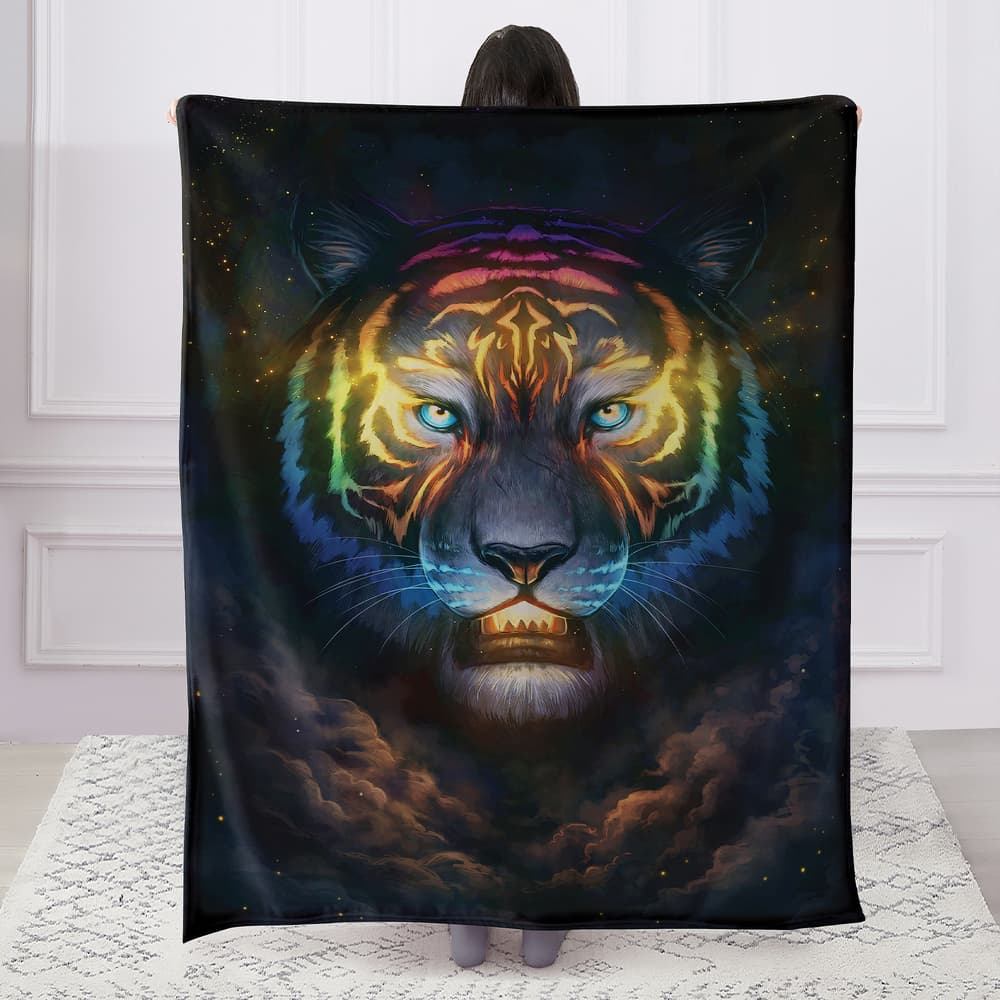 The tiger artwork on the blanket image number 1