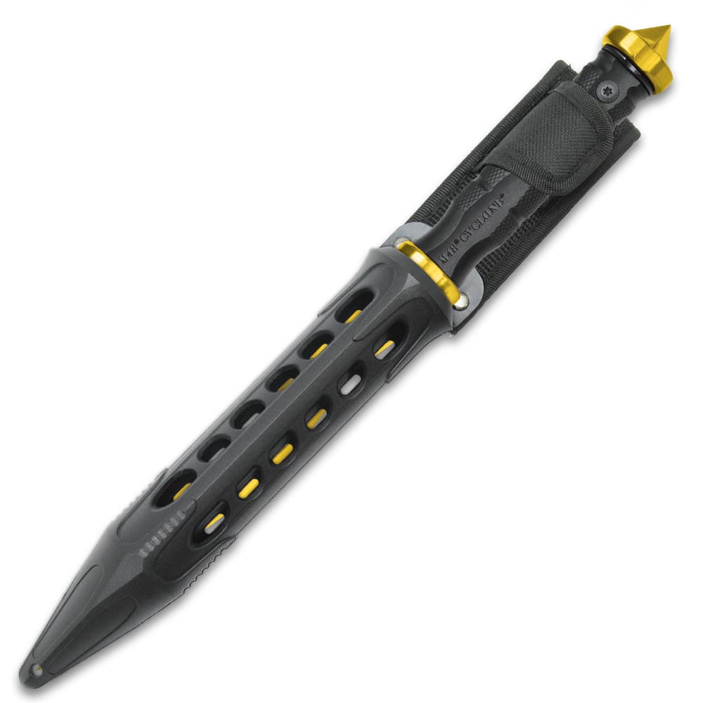 Solar Flare Gold M48 Cyclone - Cast Stainless Steel Blade, Reinforced Nylon Handle, Stainless Steel Guard And Pommel image number 1