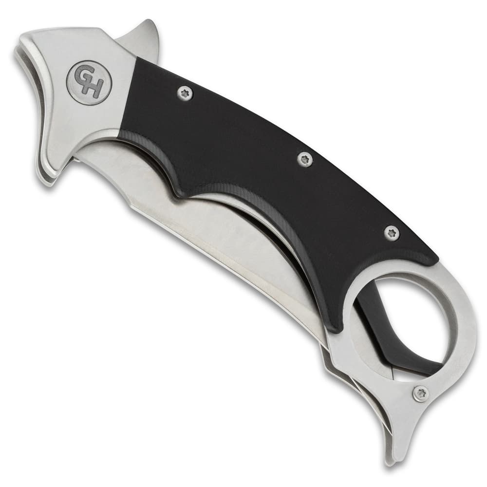 Full image of the Folding Recurve Kerambit closed. image number 1