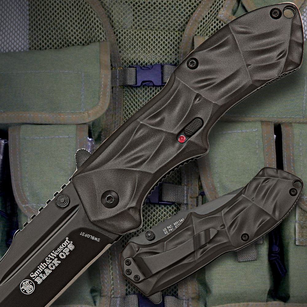 Smith & Wesson Black Ops Tanto Assisted Opening Pocket Knife image number 1