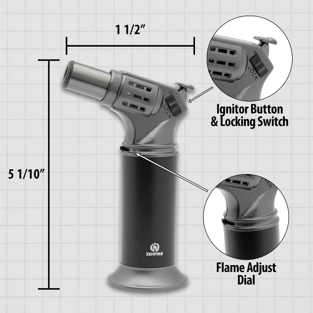 Details and features of the Pistol Torch Lighter. image number 1