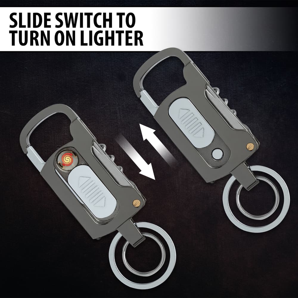 The way to switch on the lighter demonstrated image number 1