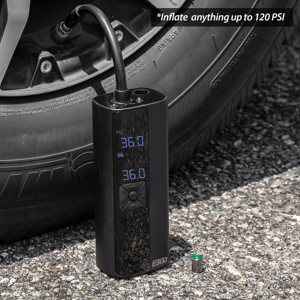 The air pump shown pumping up a tire image number 1