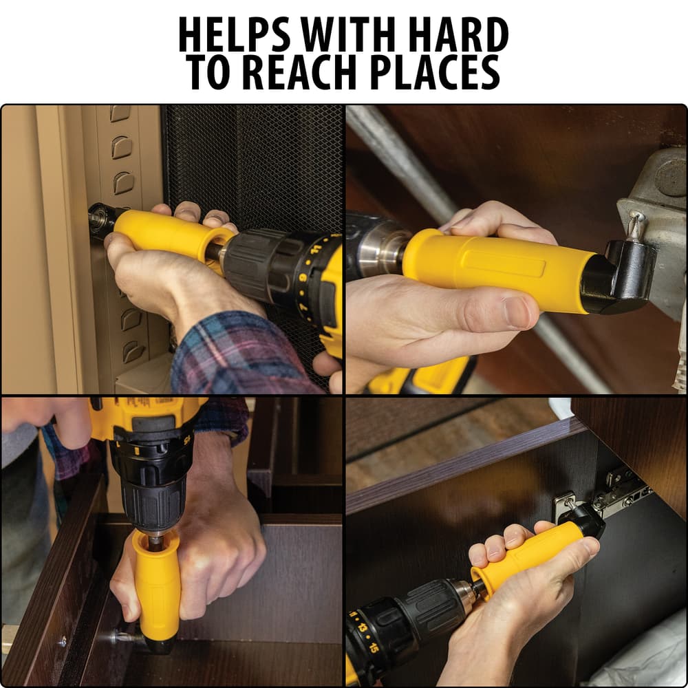 The 90 Degree Screwdriver Attachment shown in use image number 1