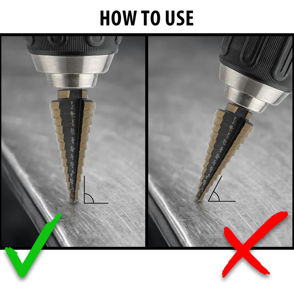 This is how to use the step drill bit image number 1