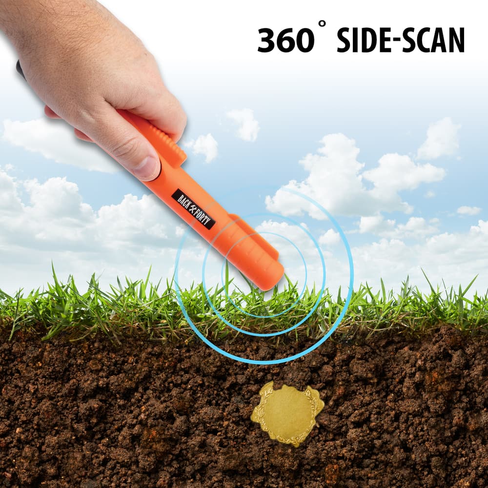Full image showing the 360 Degree side-scan of the Waterproof Metal Detector. image number 1