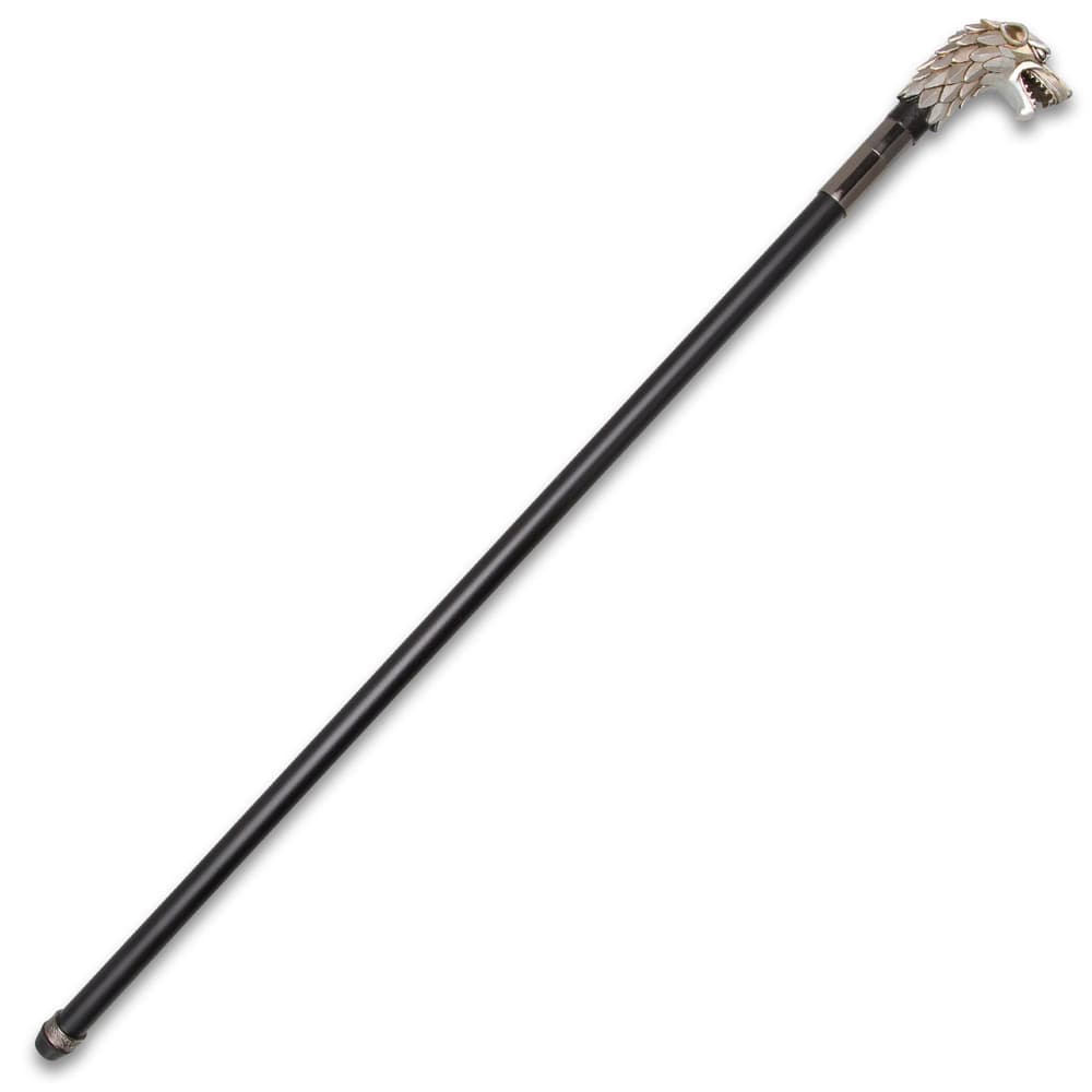 Antique Wolf Head Sword Cane - Stainless Steel Blade, Cold Cast Resin Handle, Aluminum Shaft, Rubber Toe - Length 36 1/4” image number 1