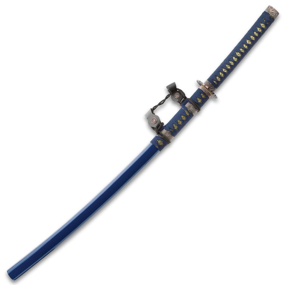 Shinwa Wellspring Handmade Tachi / Samurai Sword - Hand Forged Damascus Steel - Historical Katana Predecessor - Traditional Wooden Saya - Functional, Battle Ready, Full Tang image number 1