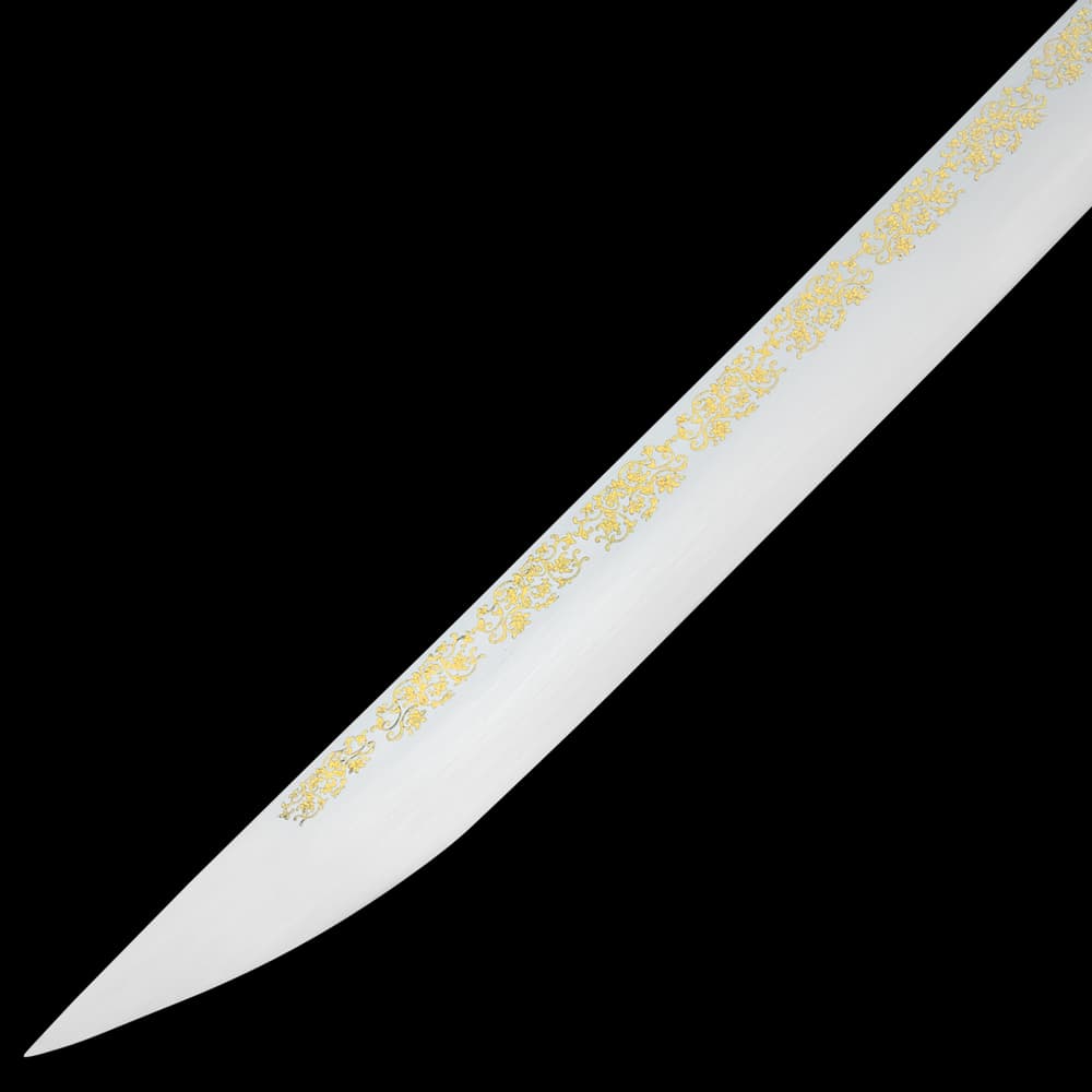 A view of the decoration on the blade image number 1