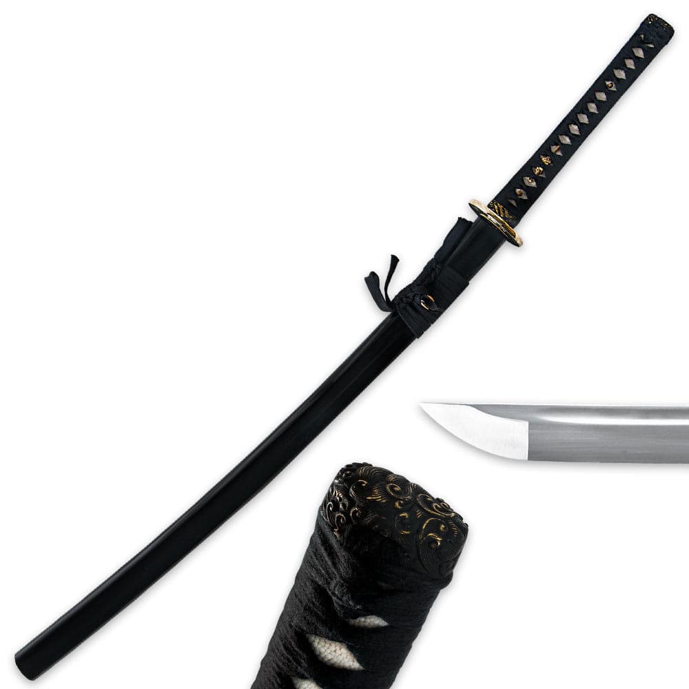 Samurai Musashi Clay Tempered Katana Sword image number 1