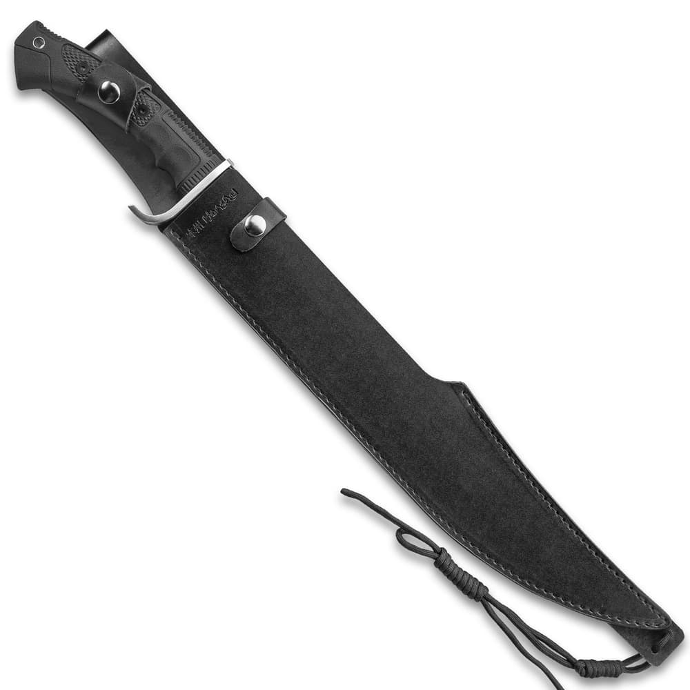 Honshu Spartan Sword And Sheath - D2 Tool Steel Blade, Grippy TPR Handle, Stainless Steel Guard - Length 23” image number 1