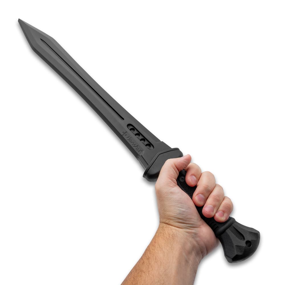 The practice sword shown in hand image number 1