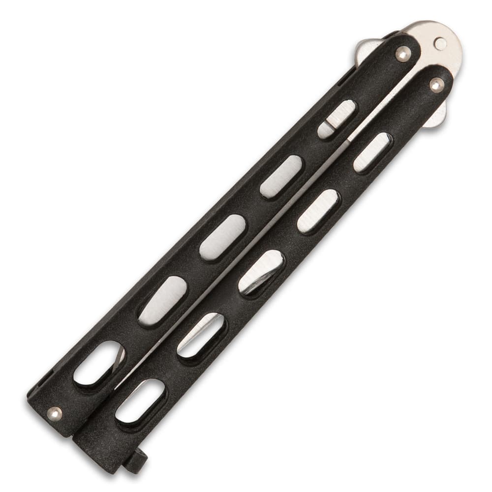 Bear & Son Butterfly Knife Black Die Cast Handle image number 1