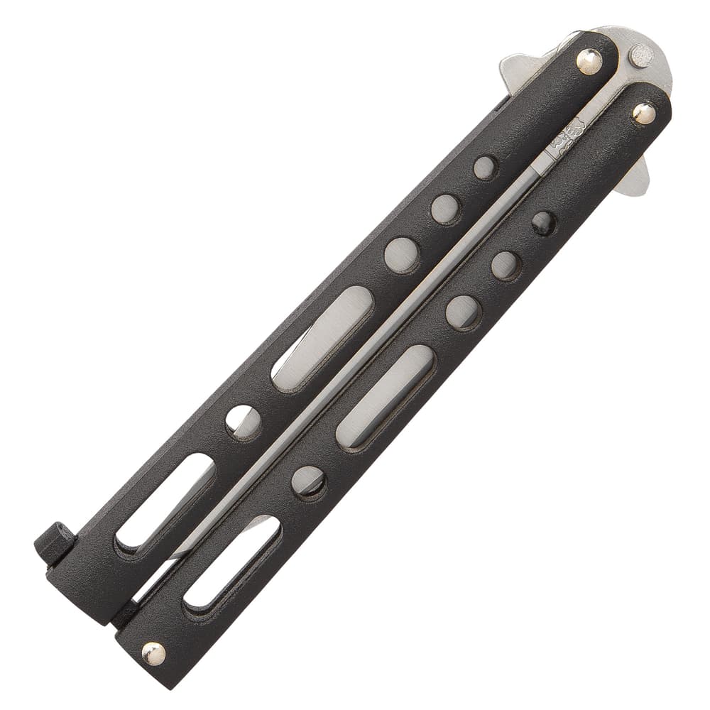 The Bear & Son Black Handle Butterfly Knife has great action, good looks, a fantastic price and it is made in the USA image number 1