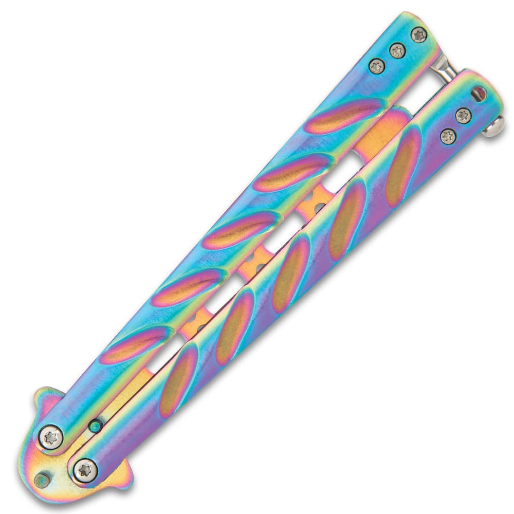 Black Legion Balisong Butterfly Trainer Rainbow image number 1